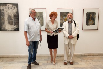 Budahazi Tibor (dreapta) revine cu lucrările sale la Satu Mare
