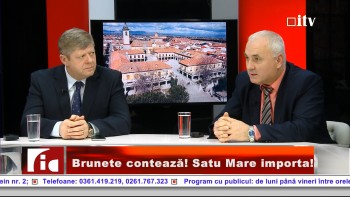 Alături de primarul spaniol, în Studioul ITV la emisiunea intitulată sugestiv "Brunete contează, Satu Mare importa" se află și deputatul PSD Octavian Petric și primarul comunei Bârsău - Traian Ciurdaș