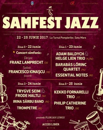 Programul festivalului Samfest Jazz 2017