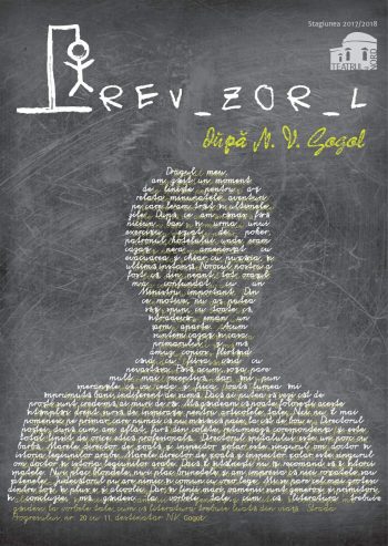 Afişul spectacolului "Revizorul"